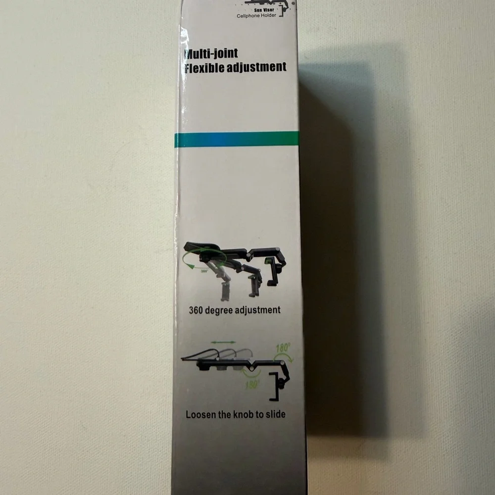 NIB SUN VISOR Cellphone Holder Foldable Design ~ 360 Deg *Ease Your Mobile Life